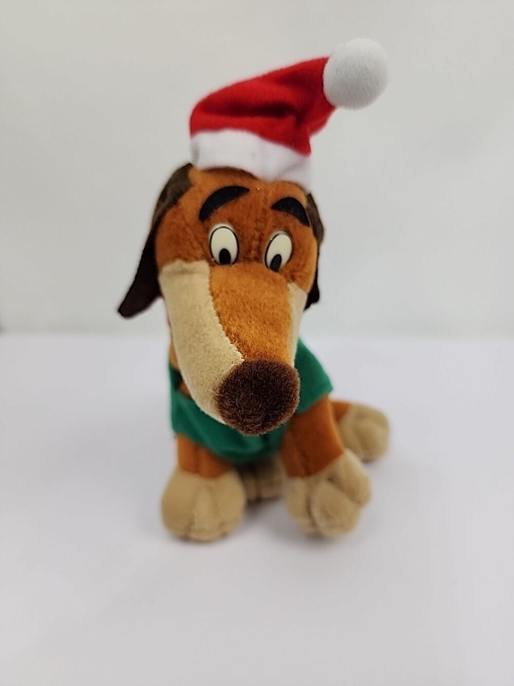 All Dogs Go to Heaven Christmas Carol Itchy Plush Plastic Eyes Santa Hat 1998